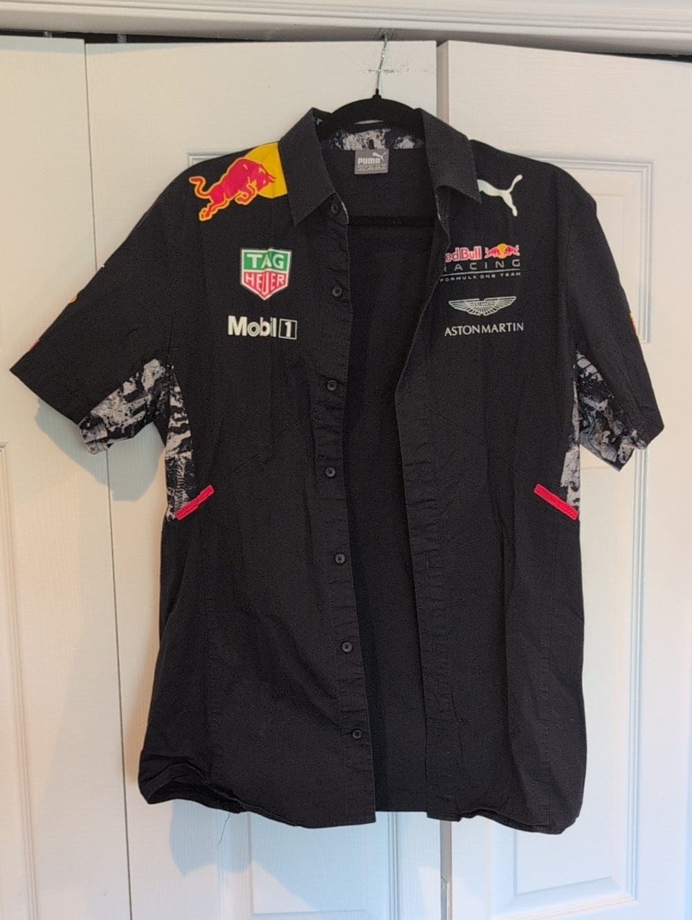 Puma Red Bull Racing Black Short-Sleeve Team Shirt